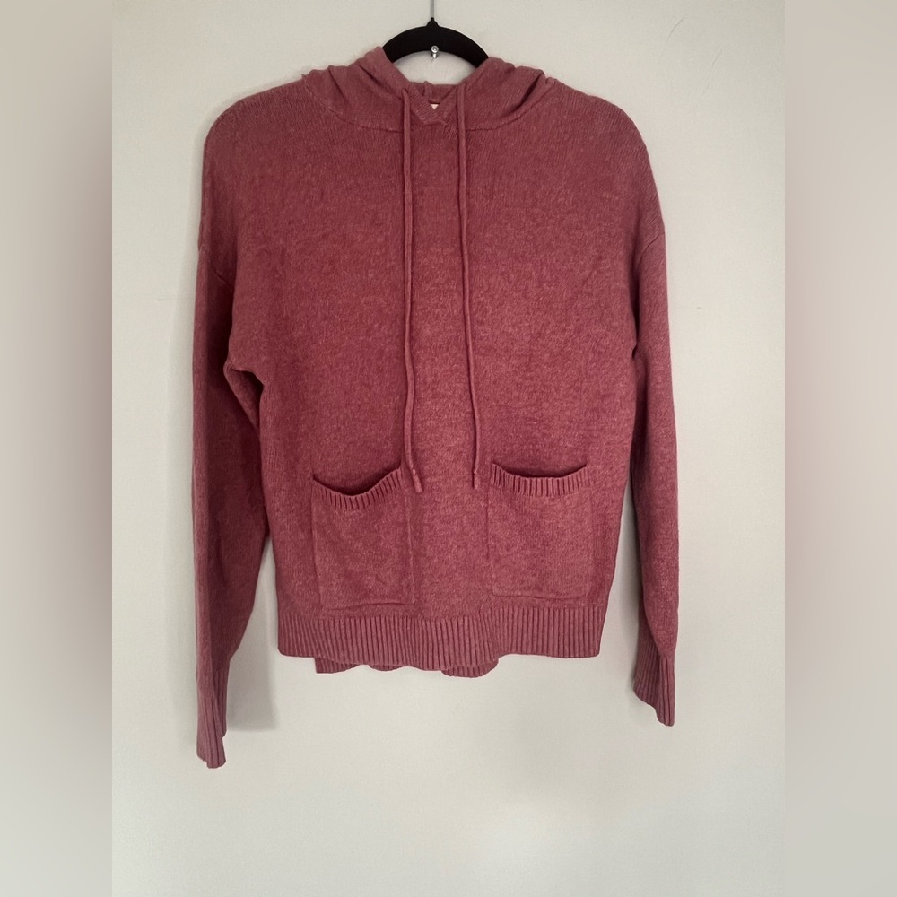 A New Day Women’s Dusty Rose Pink Knitted Hooded Sweater Size Small